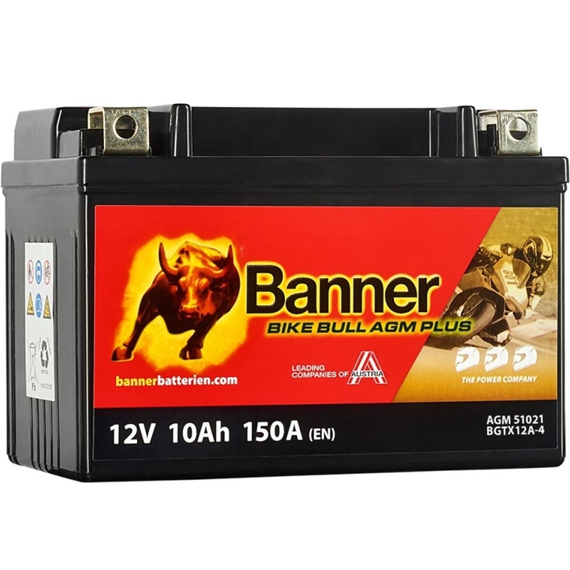 Batterie AGM Banner Bike Bull AGM PLUS AGM PLUS 510 21 / BGTX12A-4 - GTX12A-4
