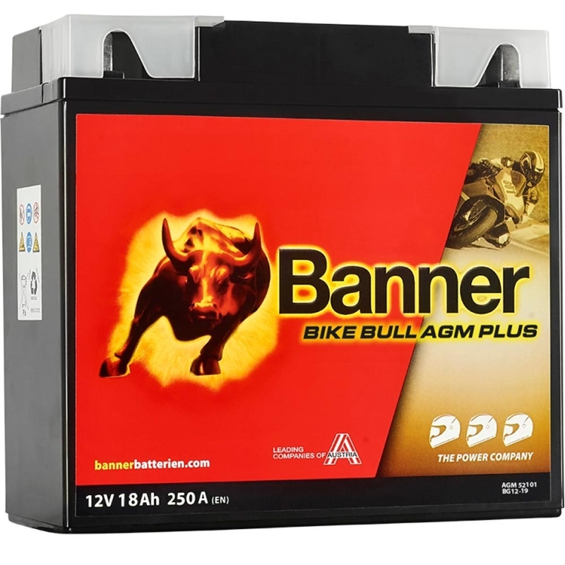 Batterie AGM Banner Bike Bull AGM PLUS AGM PLUS 521 01 / BG12-19 - G12-19