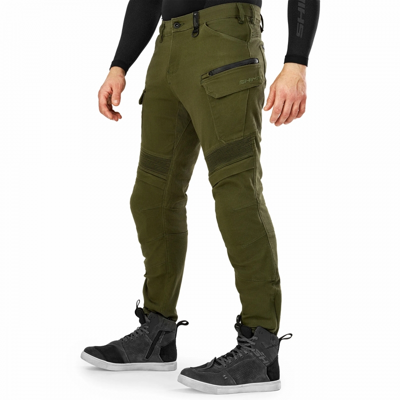 Pantalon moto extensible Shima Giro 3.0 kaki