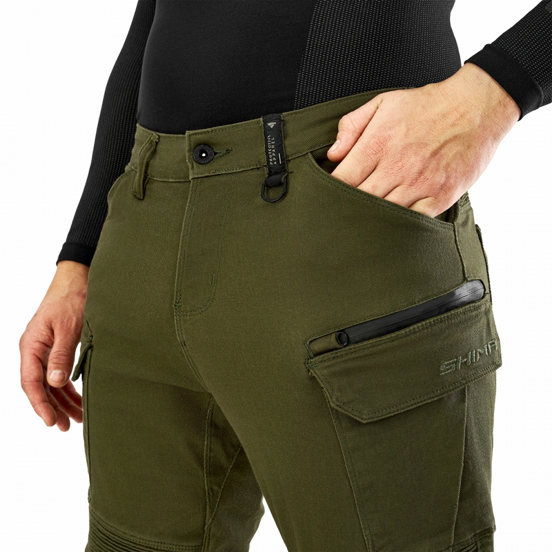 Pantalon moto extensible Shima Giro 3.0 kaki