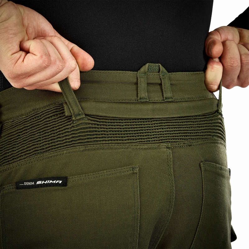 Pantalon moto extensible Shima Giro 3.0 kaki