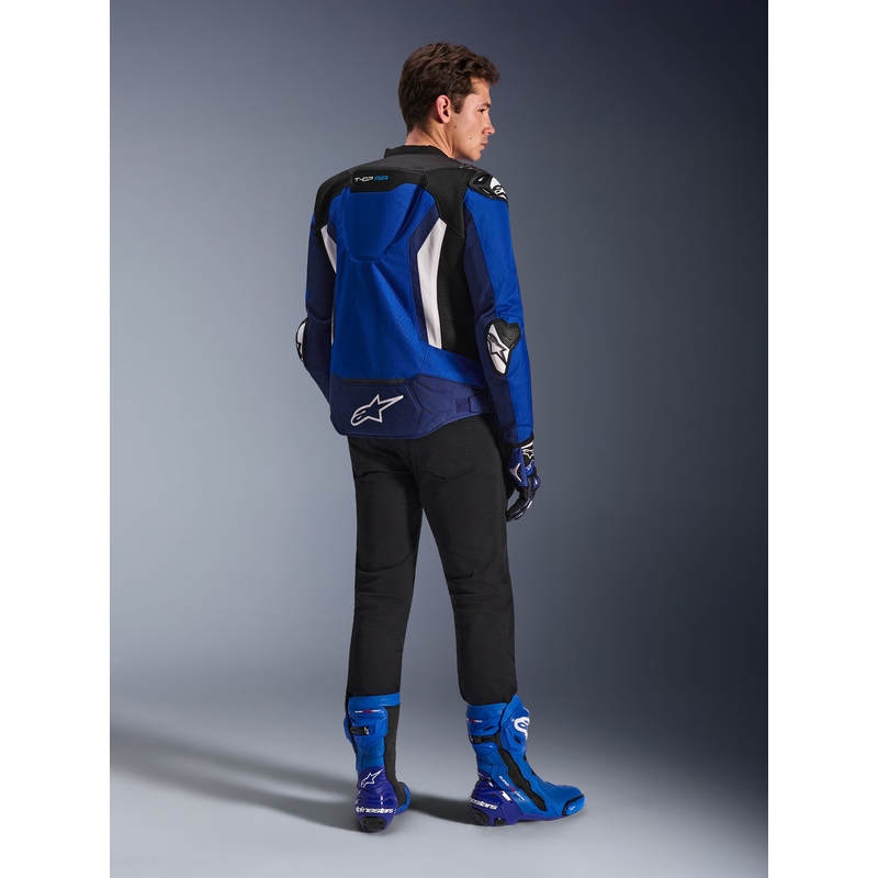 Blouson de moto Alpinestars T-GP Air bleu-blanc-noir