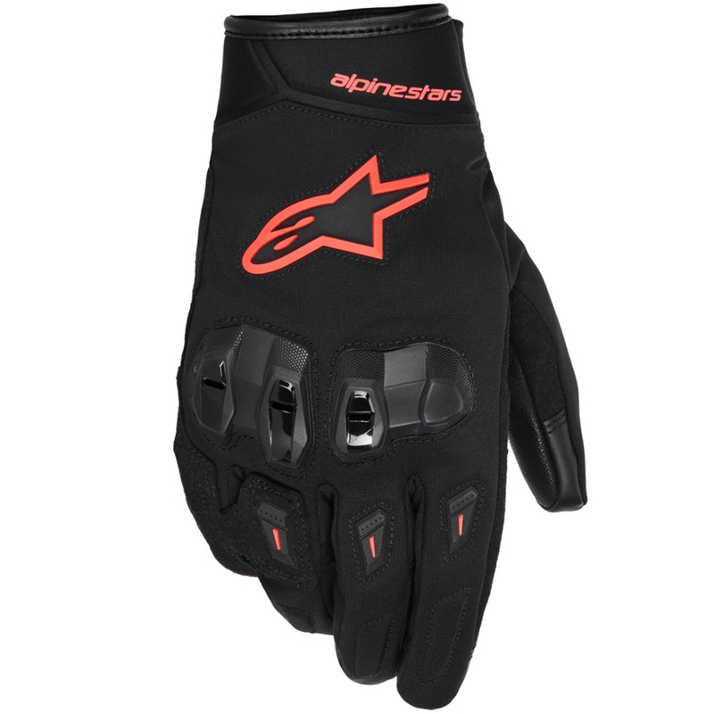 Gants de moto Alpinestars SP XZ WATERPROOF noirs et rouges