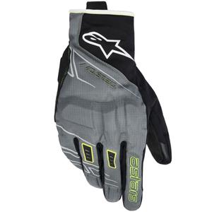 Gants de moto Alpinestars MOBLAST WATERPROOF gris-noir-jaune fluo-blanc