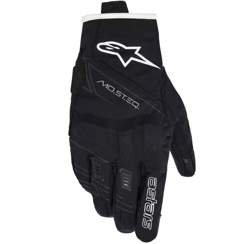 Gants de moto Alpinestars STELLA MOBLAST WATERPROOF pour femmes, noir et blanc cassé