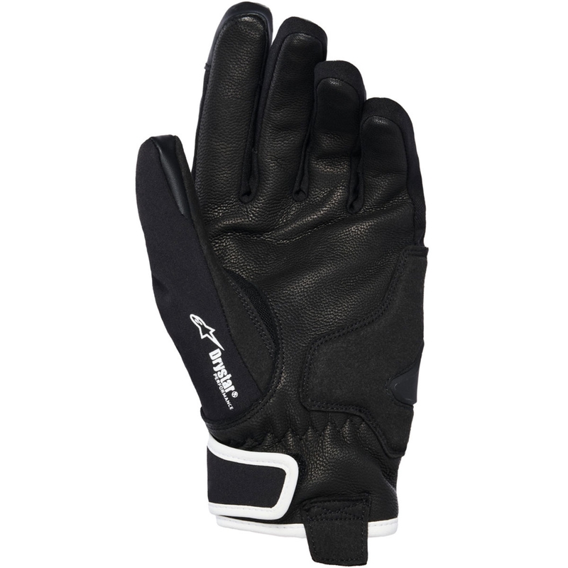 Gants de moto pour femmes Alpinestars STELLA MOBLAST WATERPROOF gris-noir-rose fluo-turquoise-blanc