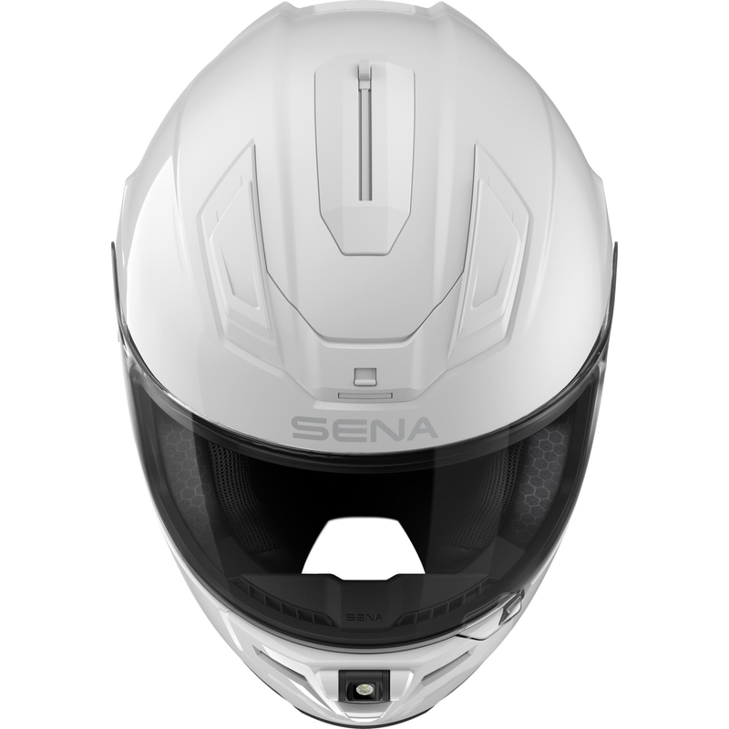 Casque intégral de moto avec système audio SENA Phantom ANC blanc brillant