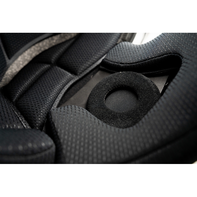 Casque de moto enduro avec système de communication SENA Outlander blanc brillant