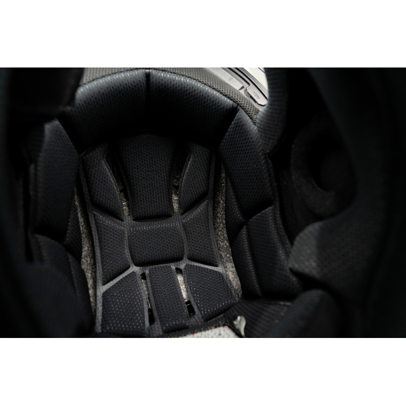 Casque de moto enduro avec système de communication SENA Outlander blanc brillant