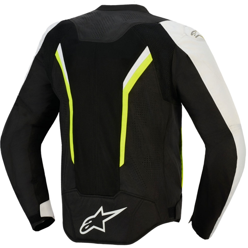 Blouson de moto Alpinestars AST V3 Air blanc-jaune fluo-noir