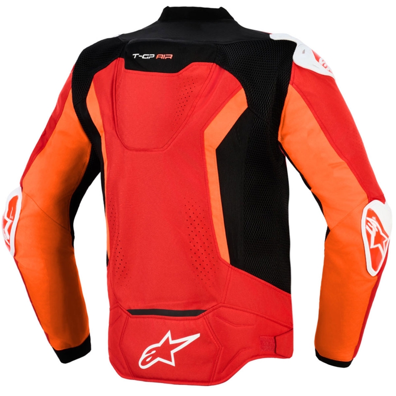 Blouson de moto Alpinestars T-GP Air rouge fluo, rouge, blanc et noir