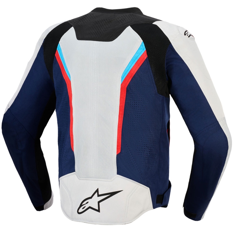 Blouson de moto Alpinestars AST V3 Air blanc-bleu-rouge-noir