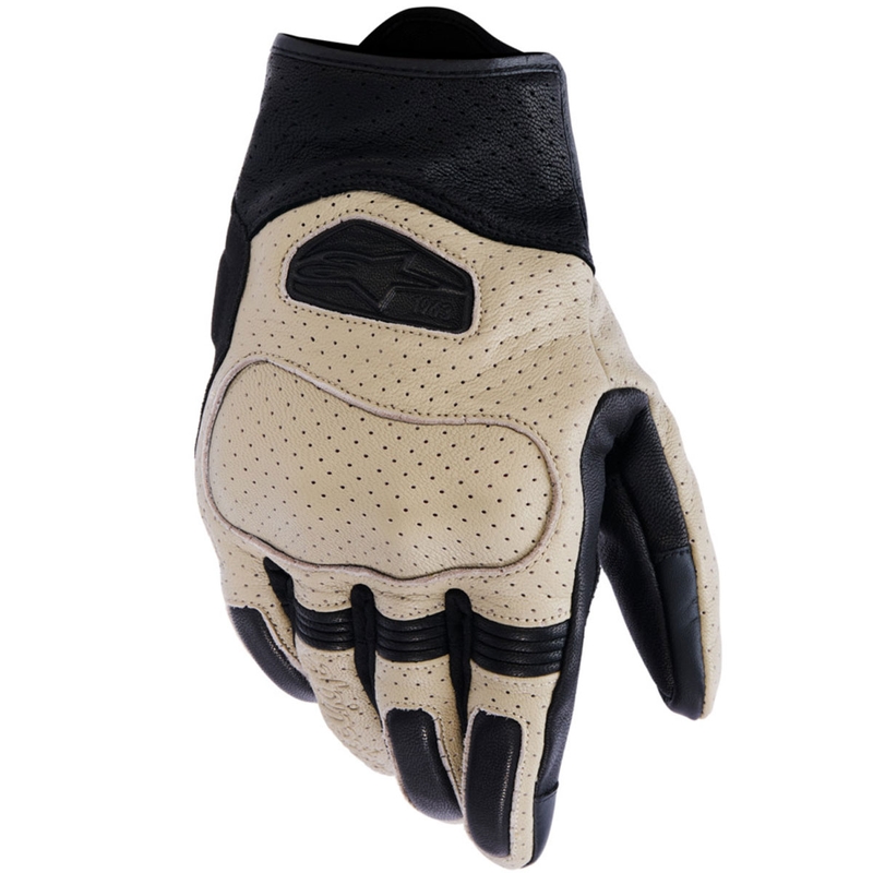Gants de moto Alpinestars Mustang V3 beige-noir