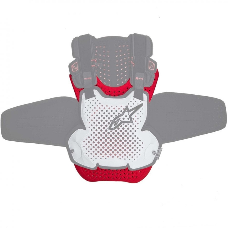 Kit d'adaptateurs pour étendre la protection thoracique du casque ALPINESTARS A-4 PLASMA, rouge