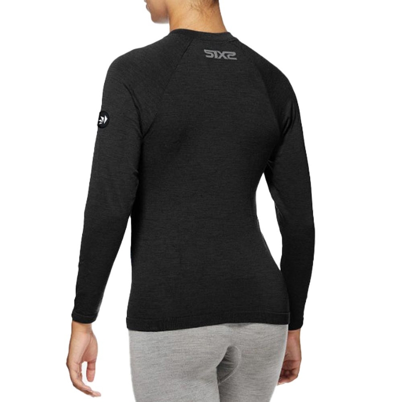 T-shirt thermique à manches longues SIXS TS2 MERINOS noir