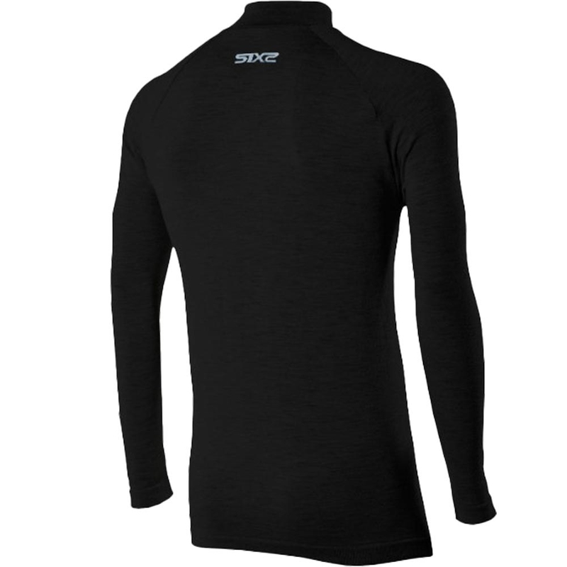 T-shirt thermique à manches longues SIXS TS3 MERINOS noir