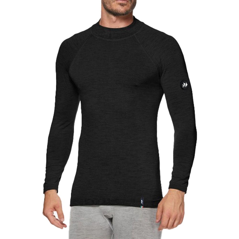 T-shirt thermique à manches longues SIXS TS3 MERINOS noir
