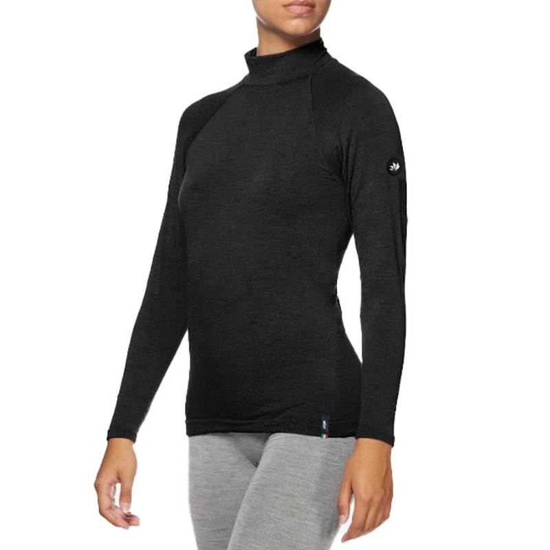 T-shirt thermique à manches longues SIXS TS3 MERINOS noir