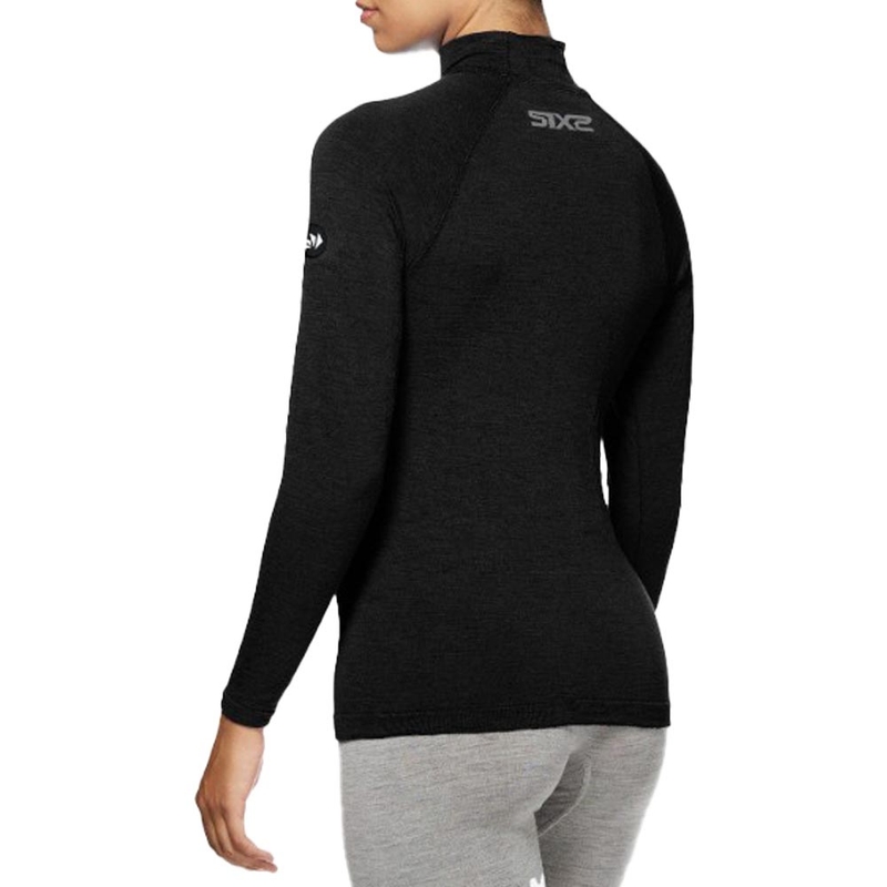 T-shirt thermique à manches longues SIXS TS3 MERINOS noir