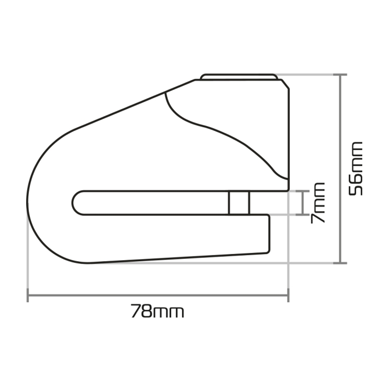 Antivol de disque Oxford Quartz Alarm XA10 jaune-noir