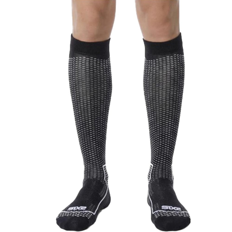 Chaussettes hautes fonctionnelles SIXS LONG V3 noir carbone