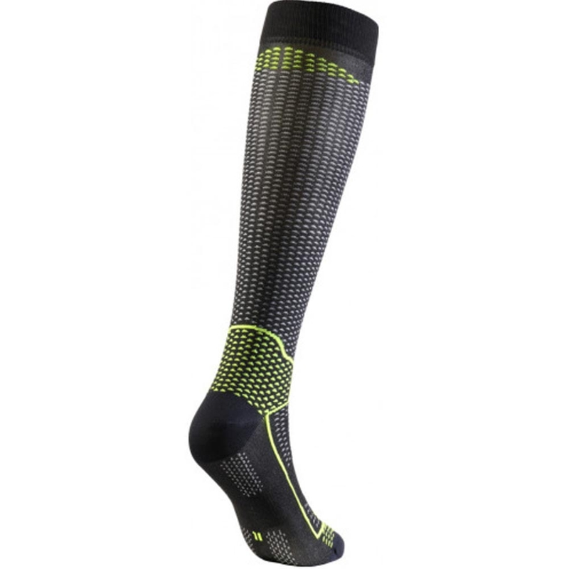 Chaussettes hautes fonctionnelles SIXS LONG V3 noir carbone jaune