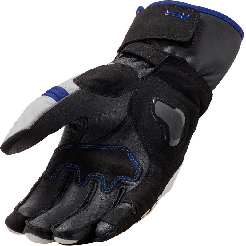 Gants de moto Revit RSR 5 blanc-bleu