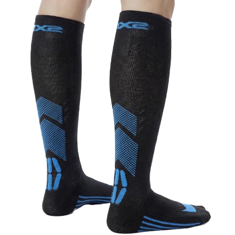 Chaussettes hautes fonctionnelles SIXS MOT V3 noir-bleu
