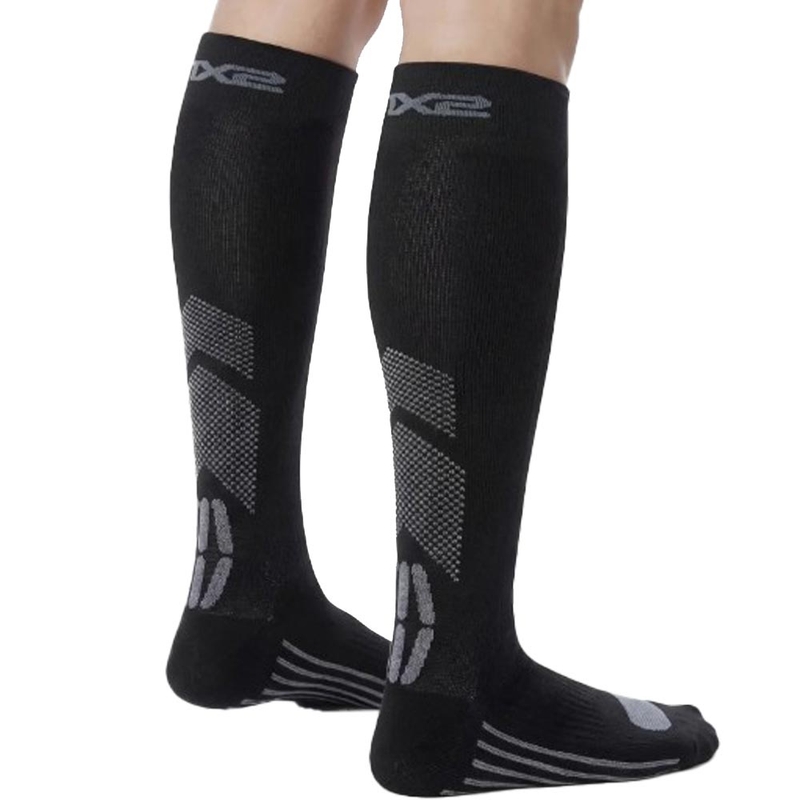 Chaussettes hautes fonctionnelles SIXS MOT V3 noir-gris