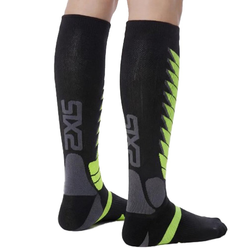 Chaussettes hautes fonctionnelles SIXS SPEED V3 noir-vert