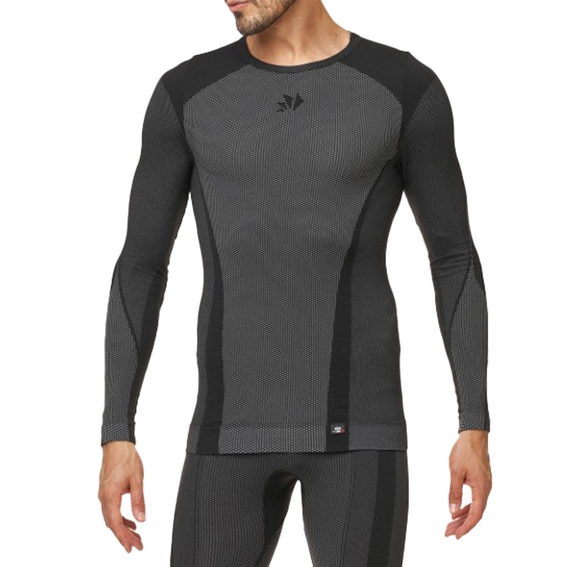 T-shirt fonctionnel à manches longues SIXS TS2 V2 noir carbone