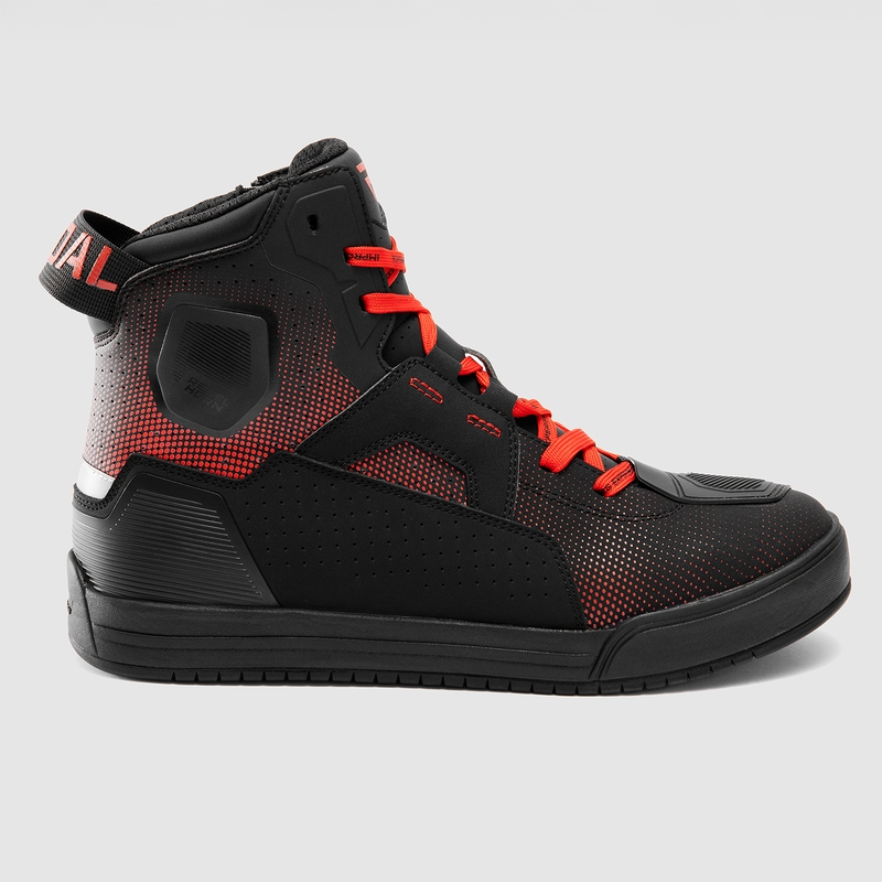 Bottes de moto Rebelhorn Vandal II noires et rouges