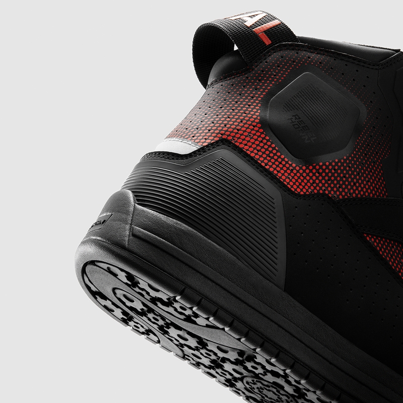 Bottes de moto Rebelhorn Vandal II noires et rouges