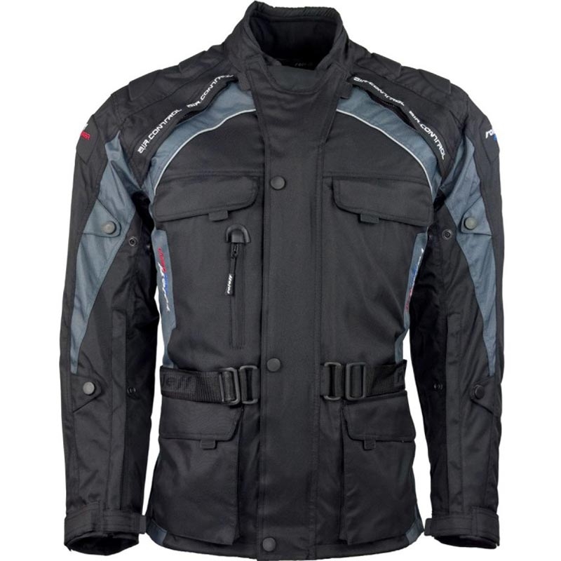 Veste de moto Roleff Liverpool noire-grise