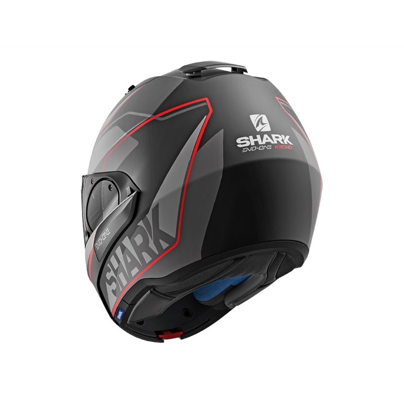 Překlápěcí přilba SHARK EVO-ONE 2 Krono Mat černo-šedo-červená výprodej