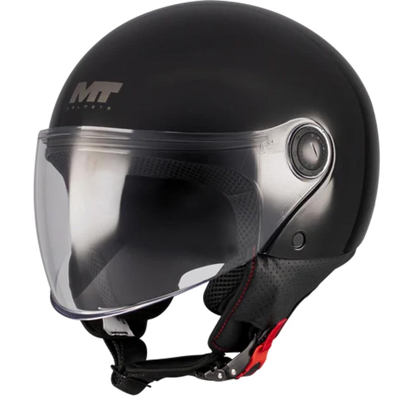 Casque de moto ouvert MT Street S Pure A1 noir