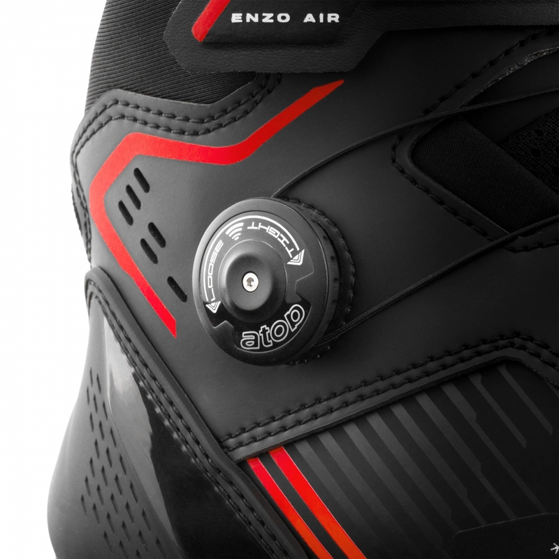 Bottes de moto Shima Enzo Air noires et rouges