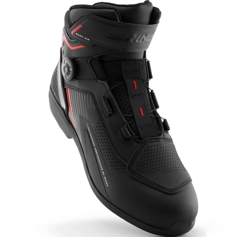 Bottes de moto Shima Enzo Air noires et rouges