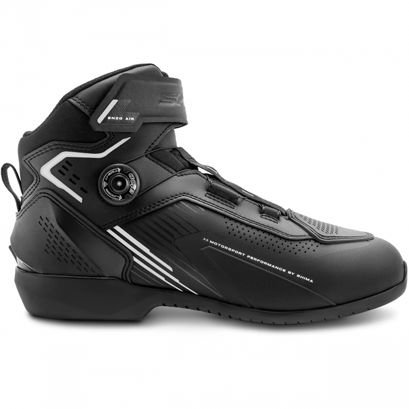 Bottes de moto Shima Enzo Air noires et blanches