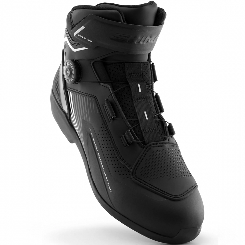 Bottes de moto Shima Enzo Air noires et blanches