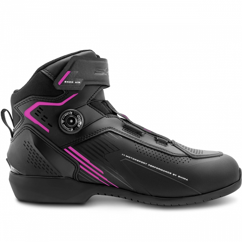 Bottes de moto pour femmes Shima Enzo Air noir et rose
