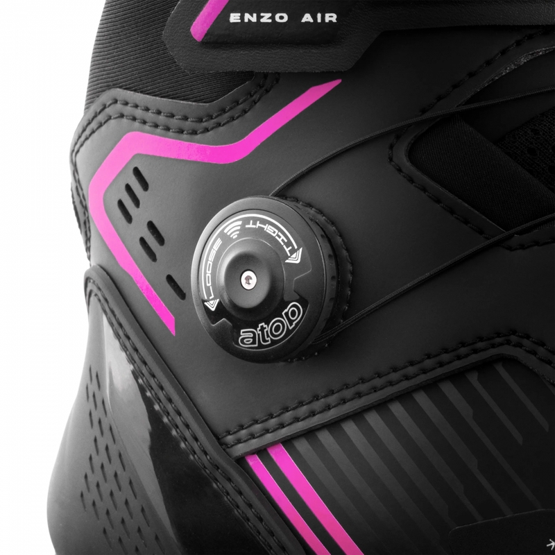 Bottes de moto pour femmes Shima Enzo Air noir et rose