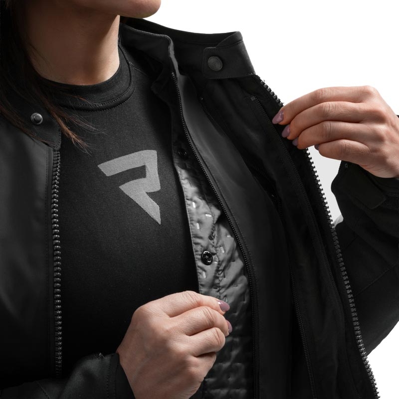 Veste de moto pour femme Rebelhorn Swift noir-gris-rose