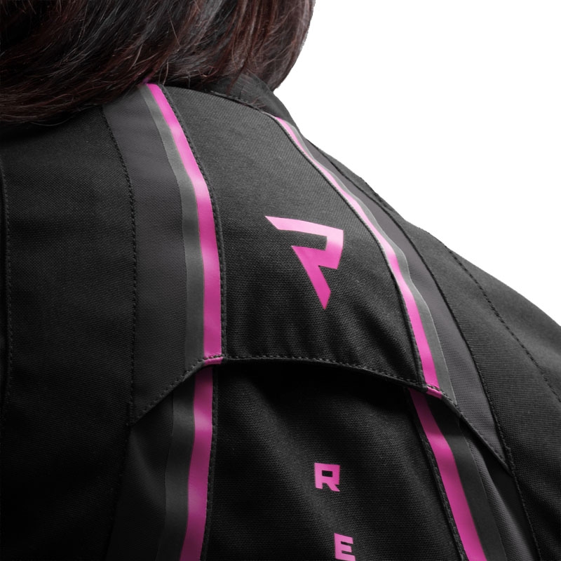 Veste de moto pour femme Rebelhorn Swift noir-gris-rose