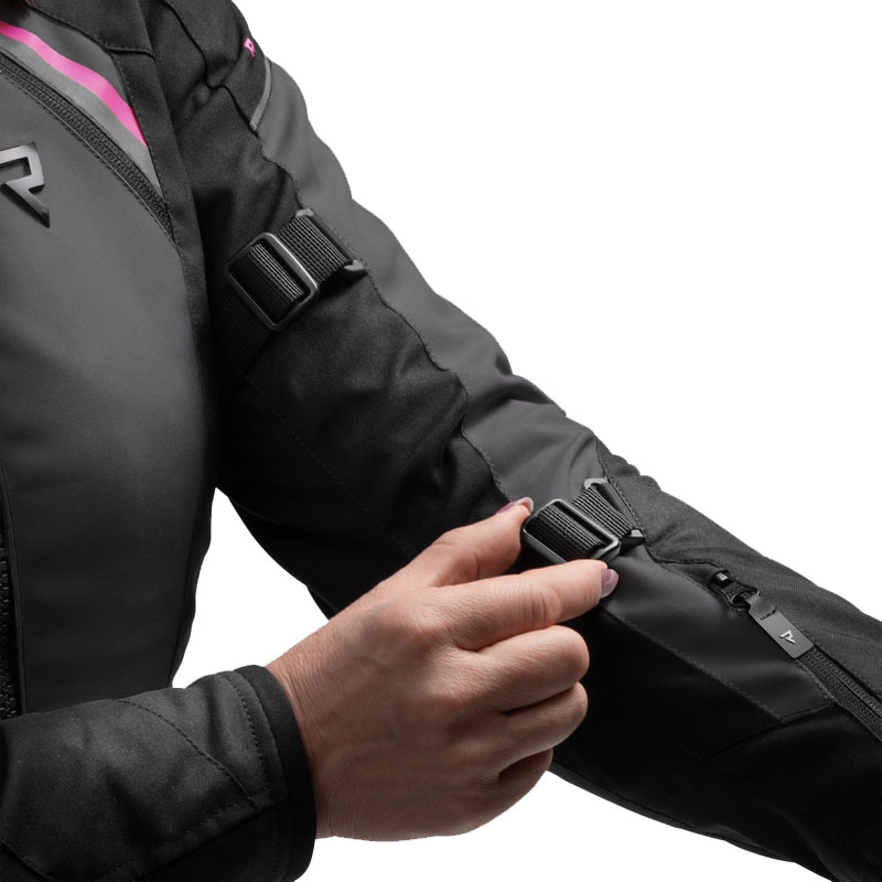 Veste de moto pour femme Rebelhorn Swift noir-gris-rose