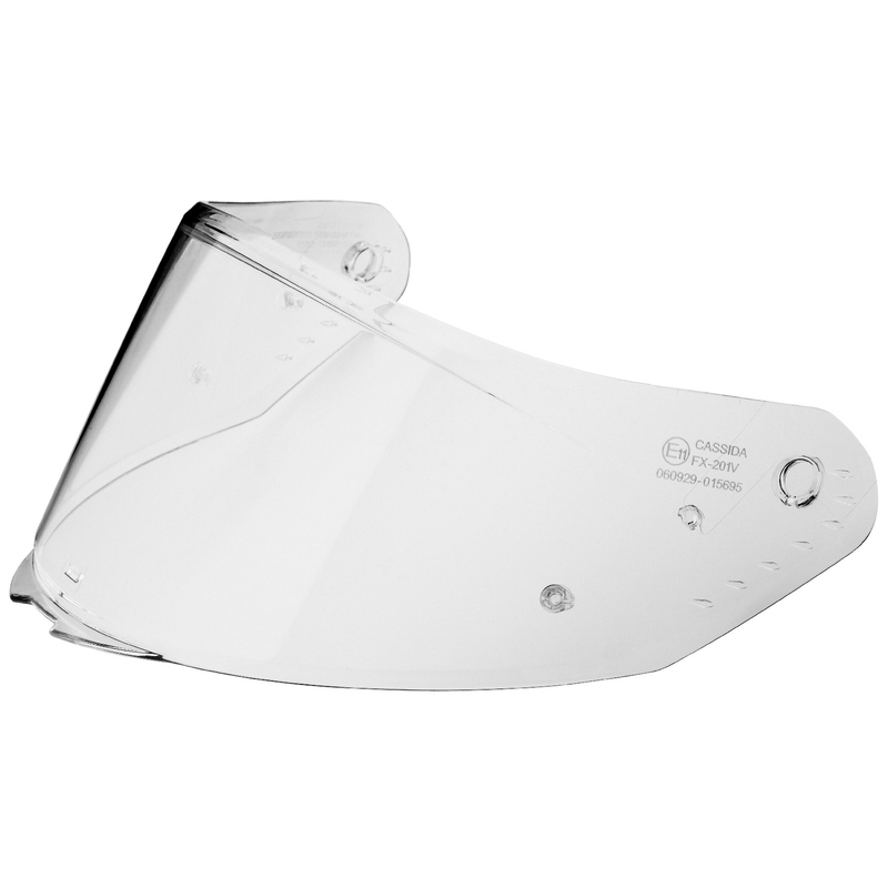 Visière transparente pour casques Cassida AERO compatibles Pinlock