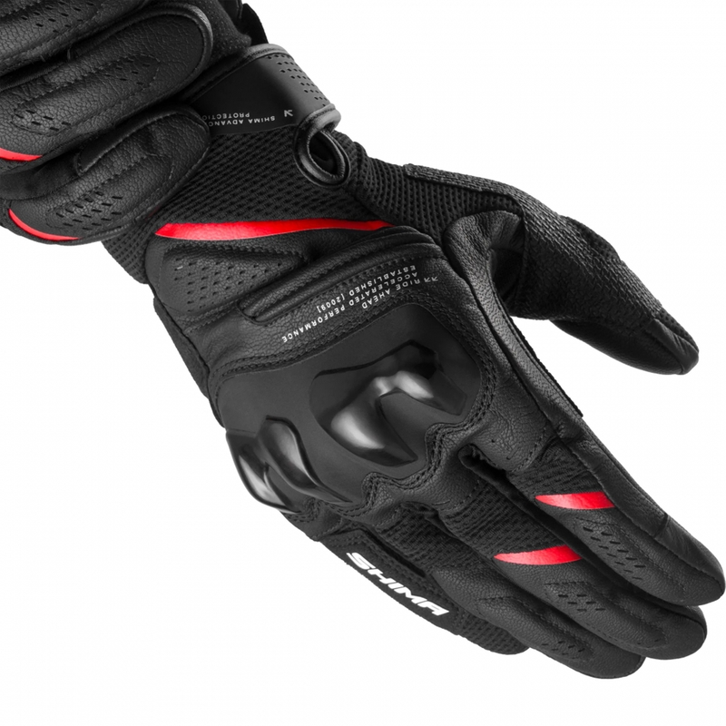 Gants de moto Shima Spark 3.0 noir et rouge