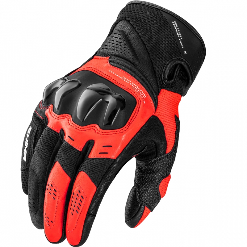 Gants de moto Shima Spark 3.0 rouge fluo