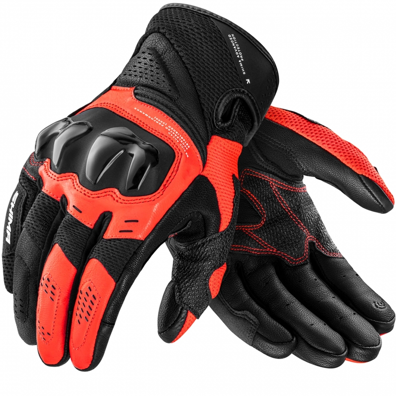 Gants de moto Shima Spark 3.0 rouge fluo