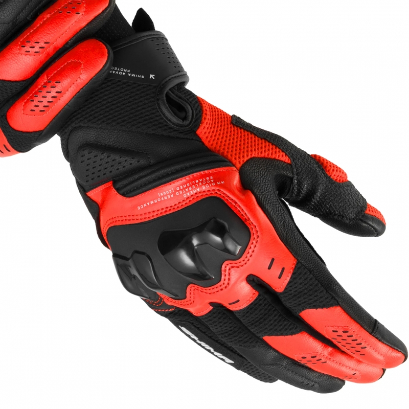 Gants de moto Shima Spark 3.0 rouge fluo